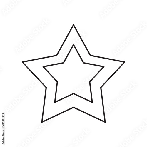 Concentric Star Outline Icon
