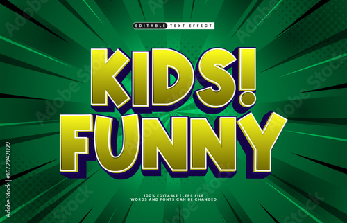 kids funny editable text effect with a game and play text effect