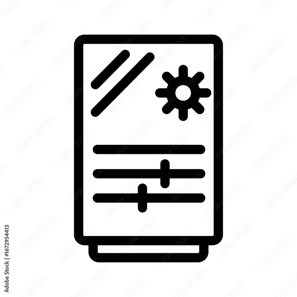 Smart Mirror Climate Control Line Icon of Smart Mirror Interfaces Icon Set Smart Mirror Climate Control Line Icon of Smart Mirror Interfaces Icon Set