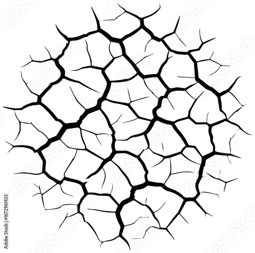 Intricate cracked earth pattern forms abstract natural texture, symbolizing drought