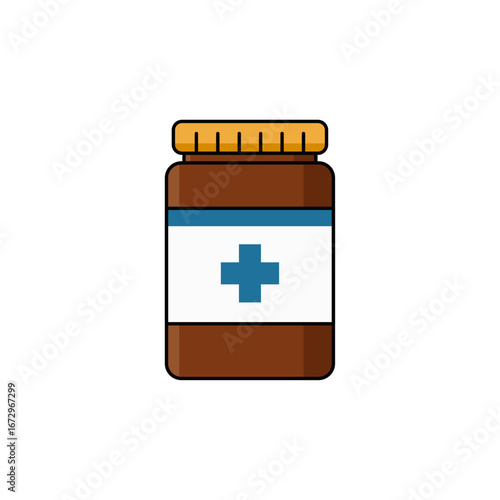 瓶に入った薬品のベクターイラスト