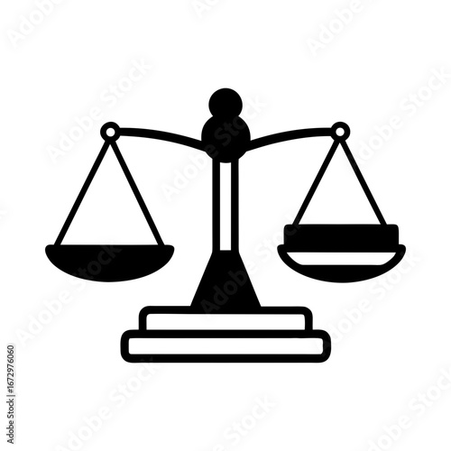 Balance justice law legal scale symbol weight silhouette vector illustration