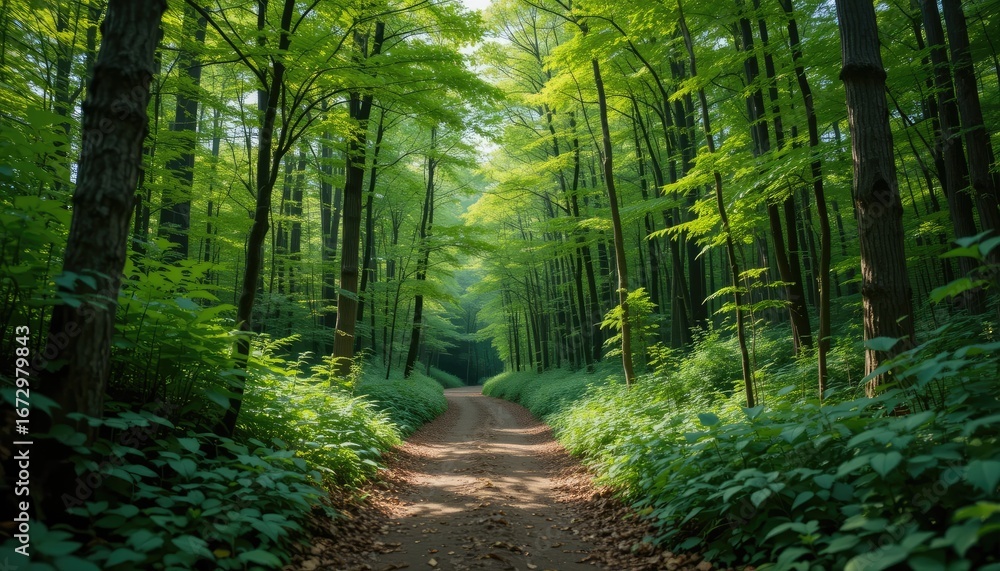 Obraz premium Footpath in the forest