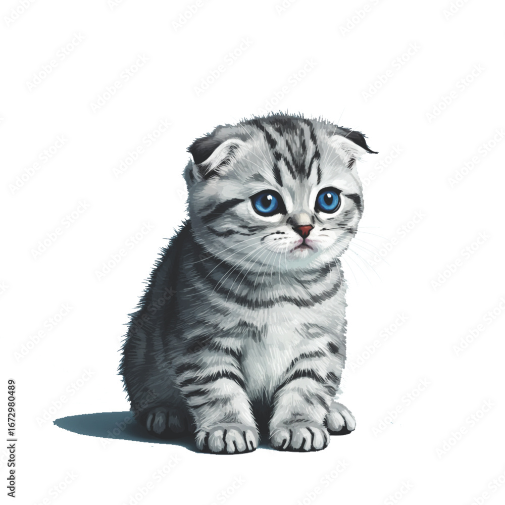 Obraz premium A lovely design that captures the innocence of a cat, symbolizing comfort, peace, and adorable companionship.