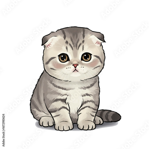 A sweet cat illustration that symbolizes joy, cuteness, and the special love shared with furry friends at home.