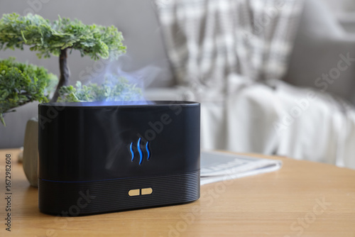 Air humidifier with bonsai ...