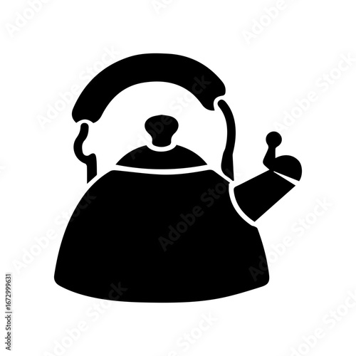 Antique kettle glyph icon