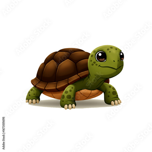 A heartwarming turtle artwork that radiates cuteness and peace, reminding us of the slow and steady path of life.