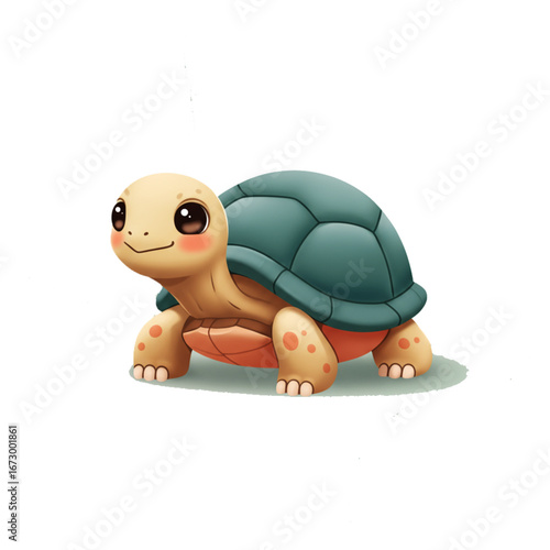 A cute turtle illustration that reflects positivity and playfulness, spreading warmth and happiness.