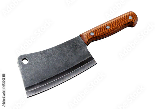 Konstfotografi Meat cleaver knife isolated on transparent or white background