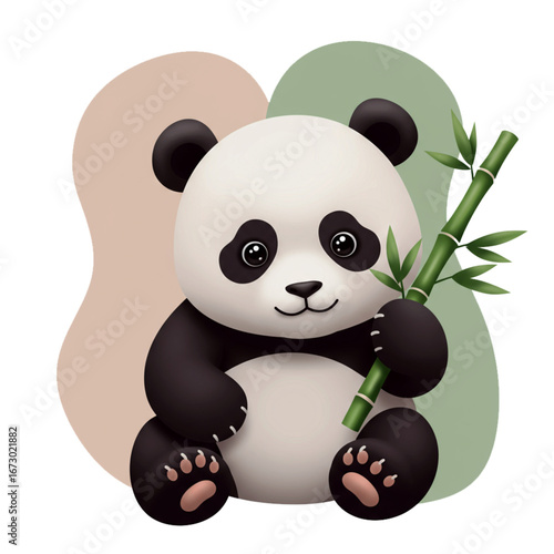 A playful panda vector that highlights fun and innocence, creating a delightful image full of warmth and cheer.