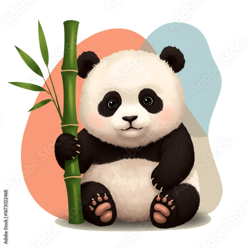 A cheerful panda illustration that spreads positivity, showing the fun and lovable nature of one of the world’s most adored animals.
