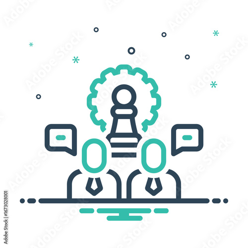 Mix icon for consulting strategy