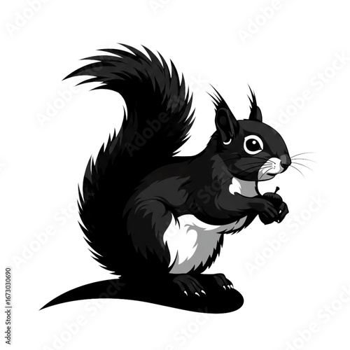 This vector captures the innocence and energy of a squirrel, making it a delightful symbol of joy.