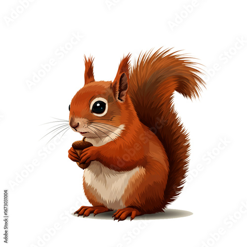 A cute squirrel illustration that reflects playfulness and energy, showing the charm of nature’s little adventurers.