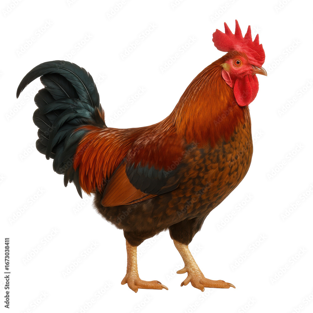 Fototapeta premium rooster illustration isolated on transparent background