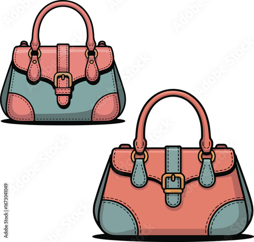 Vector illustration of luxury handbag