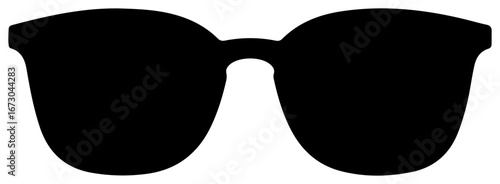 Simple silhouette of round sunglasses.