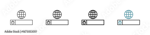 Outline style search icon set. Available various sizes