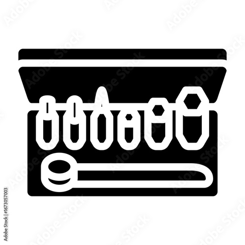 Ratchet Set  Vector Glyph Icon Design