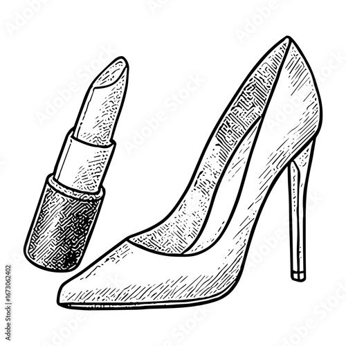 Lipstick and High Heel Set