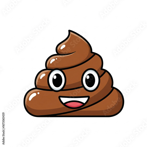 Playful poo emoji icon for casual messaging and fun design