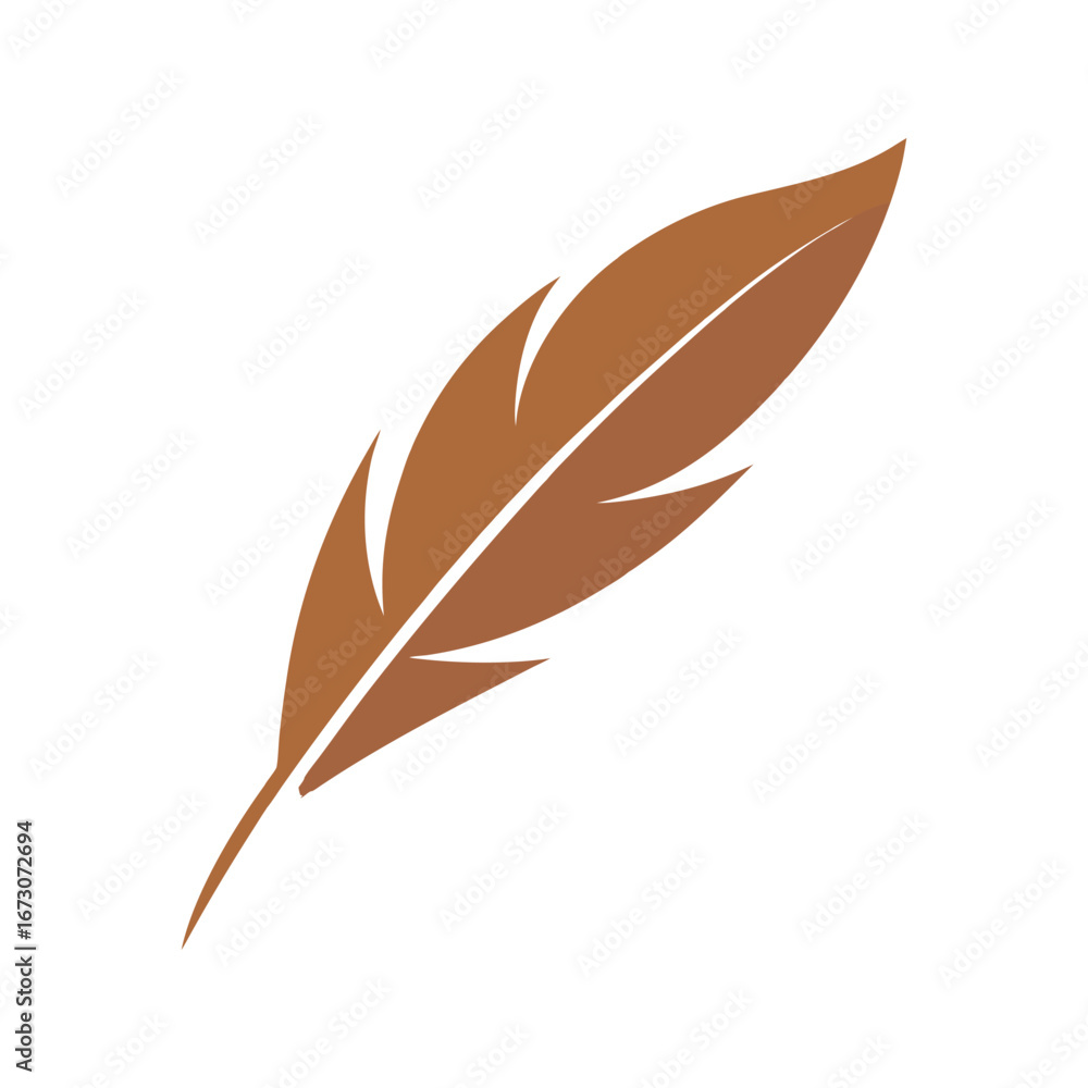 Obraz premium feather logo vector illustration