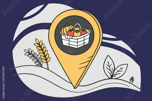 Find fresh local produce at the farmers market location with seasonal harvest bounty