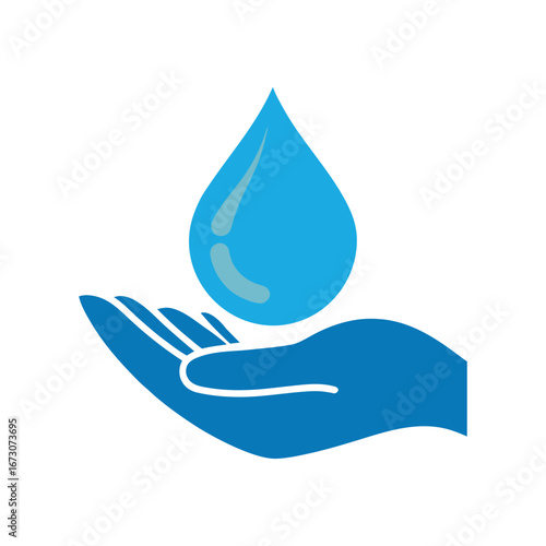 hand drop logo vector illustration