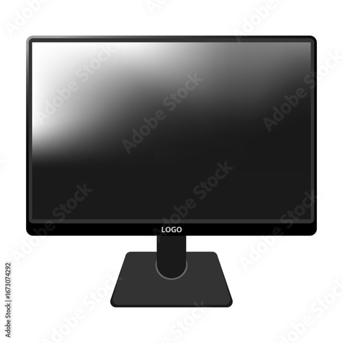 Flat screen display isolated for technology design