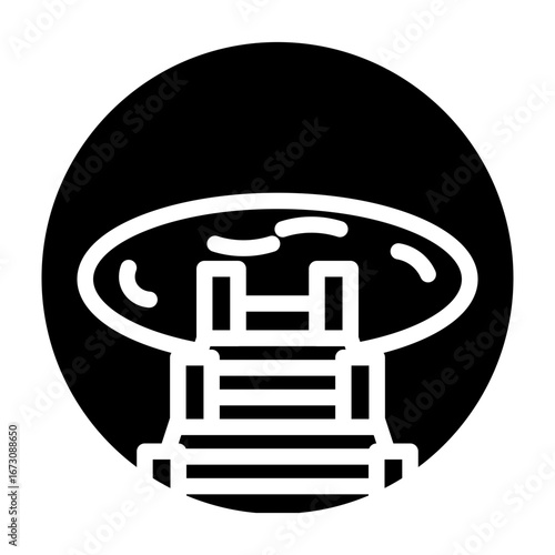 Lush Lagoon Vector Glyph Icon Design