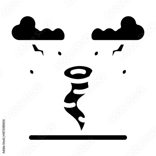 Hurricane Symbol Vector Glyph Icon Design