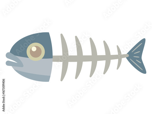 魚の骨のイラスト
