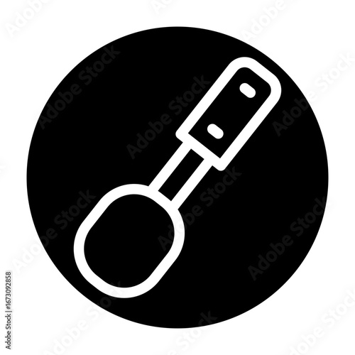 Serving Spoon Vector Glyph Icon Design