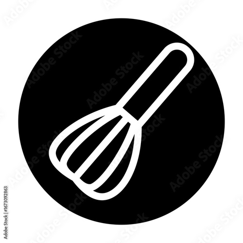Whisk Vector Glyph Icon Design