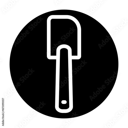 Silicone Spoon Vector Glyph Icon Design