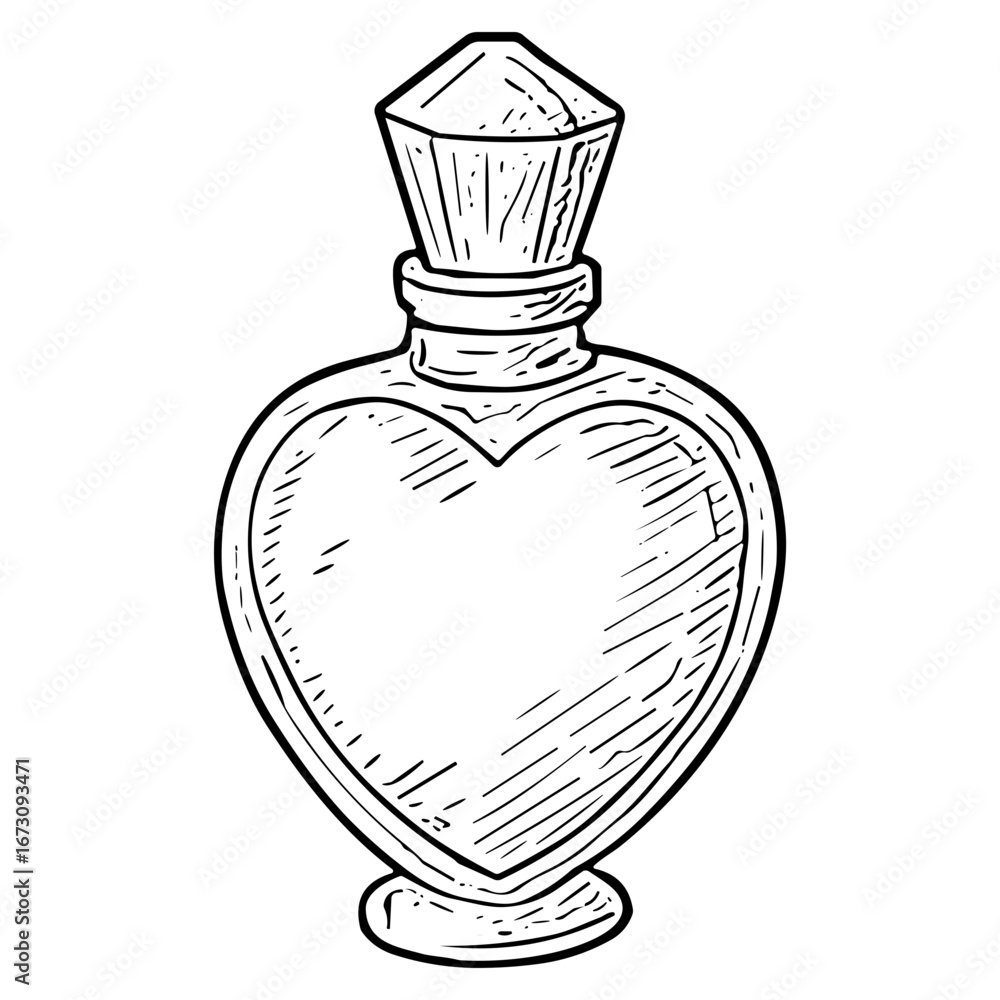 Obraz premium Heart Shaped Perfume Bottle
