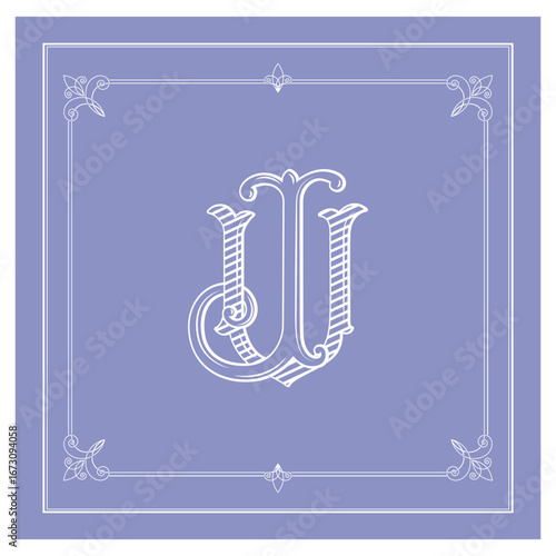 JU, UJ, logo JU, Letter JU,  Monogram JU,Wedding Monogram, Wedding Logo, Logo Design , Monogram Vintage