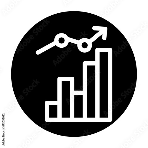 SEO Trend Line Vector Glyph Icon Design