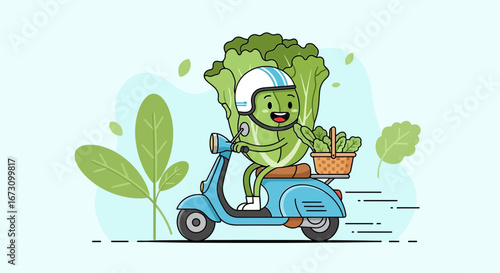 Lettuce Delivers Fresh, Healthy Greens on a Retro Scooter, Spreading Joy and Freshness