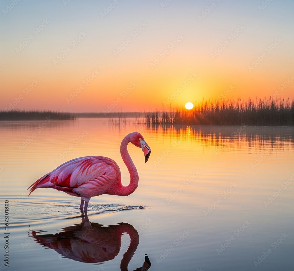 Fototapeta premium flamingos