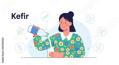 Kefir Preparation: A Delightful Illustration of Probiotic Beverage and Its Benefits