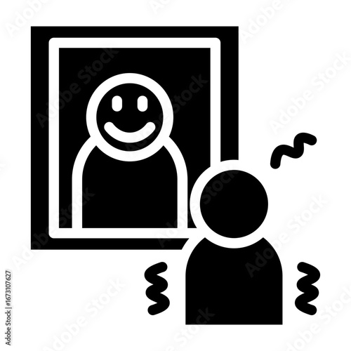 Overcoming Fear Vector Glyph Icon Design