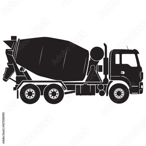 Cement Truck Silhouette