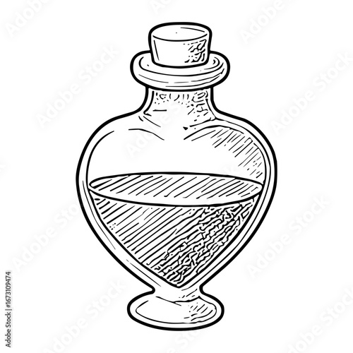 HeartShaped Elixir Bottle