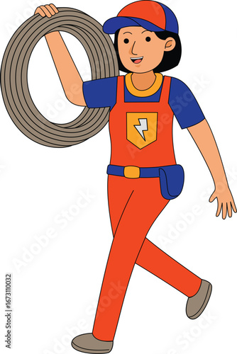 woman electrician profession