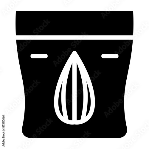 Roasted Almonds Vector Glyph Icon Design