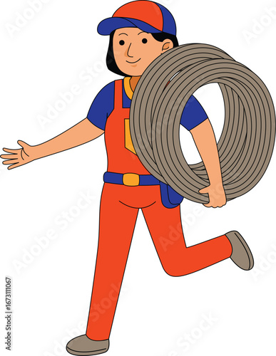 woman electrician profession