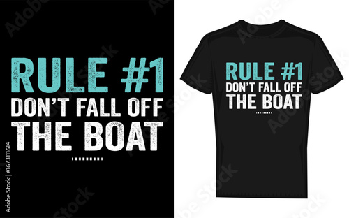 Humorous Cruise T Shirt Design with Cat and Safety Rule Graphic