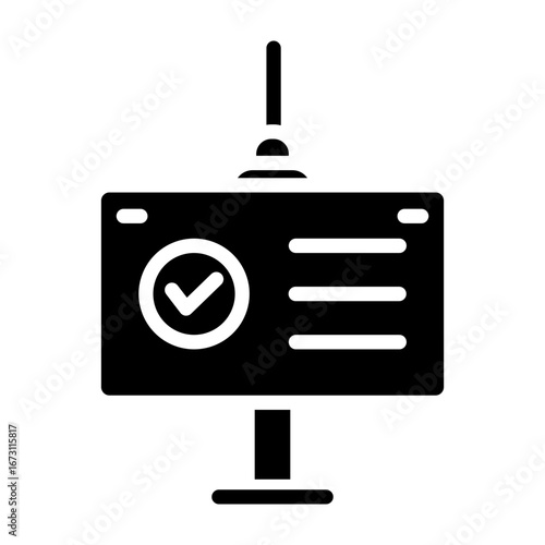 Vaccine Certificate Vector Glyph Icon Design